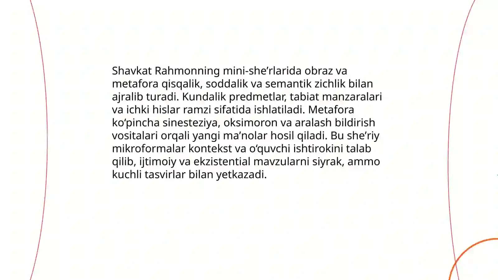 Shavkat Rahmon she'riyati, kichik lirik shakllar tahlili 4