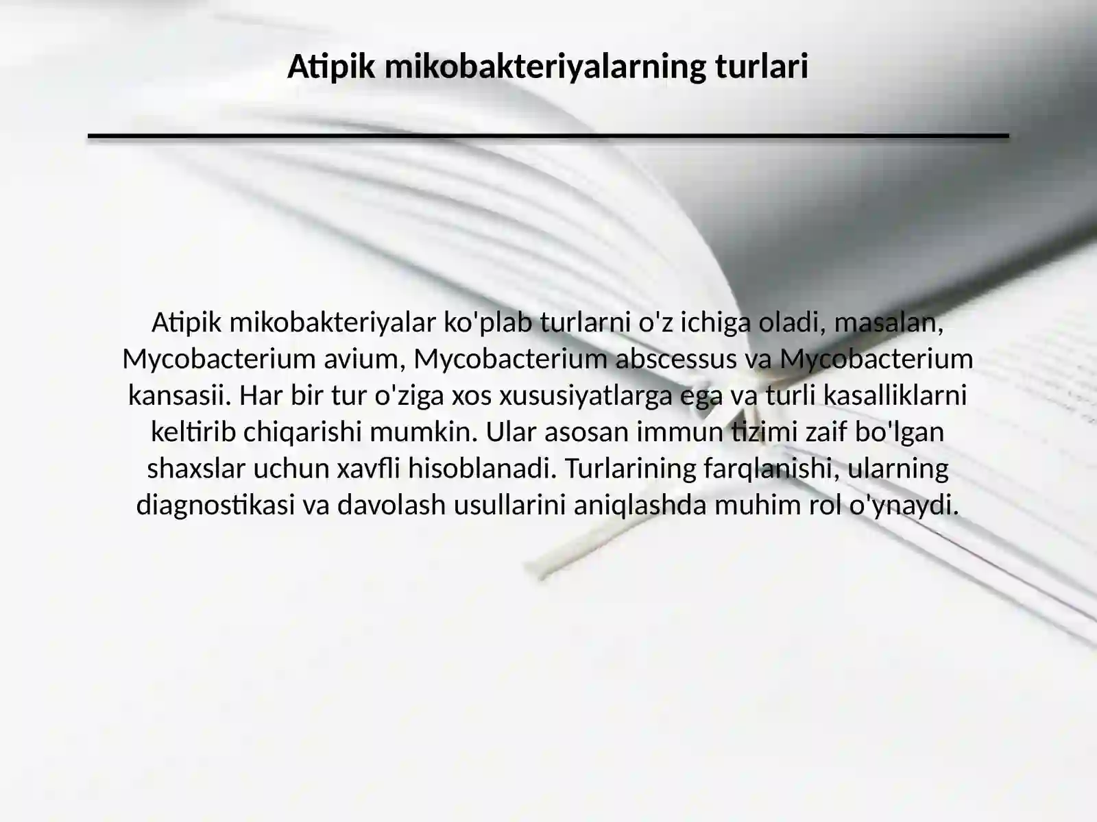 Atipik mikobakteriyalar haqida umumiy ma'lumot 4