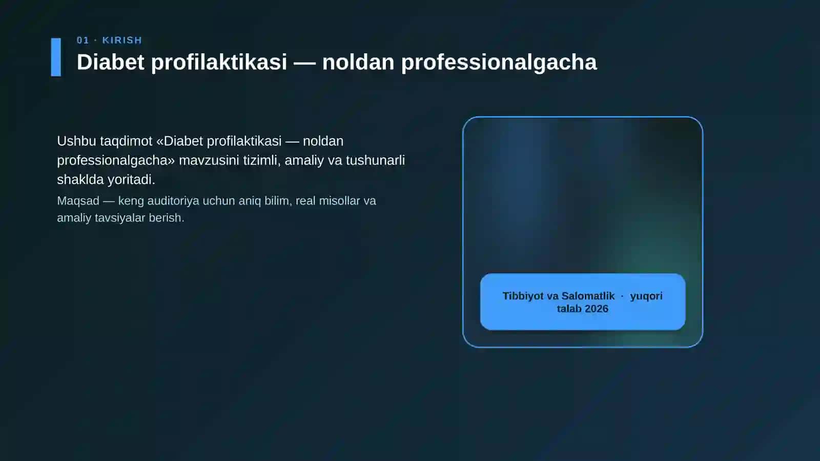 Diabet profilaktikasi — noldan professionalgacha 4