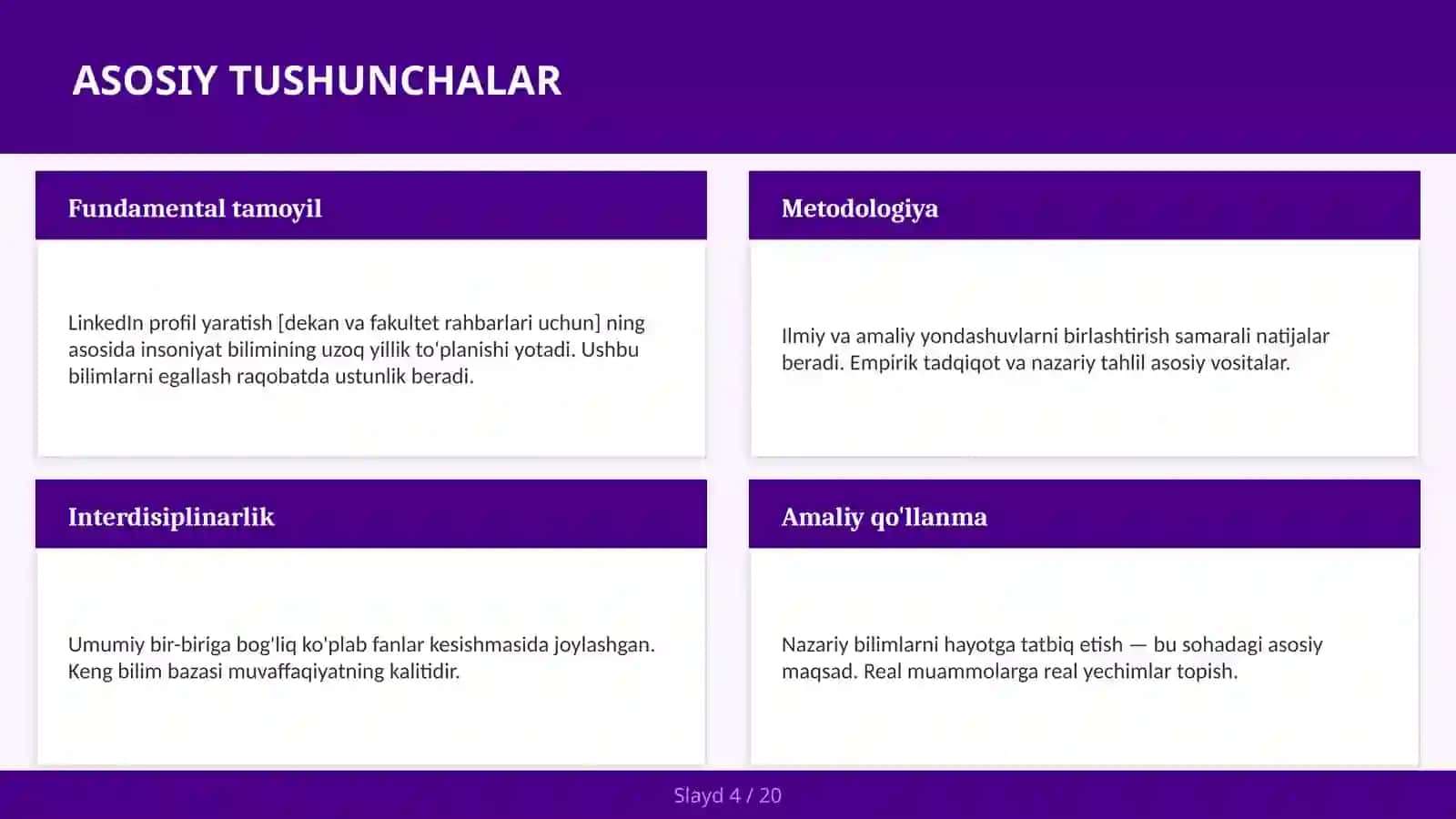 LINKEDIN PROFIL YARATISH [DEKAN VA FAKULTET RAHBARLARI UCHUN] 4