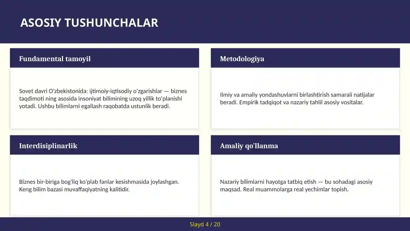 Sovet davri O'zbekistonida: Ijtimoiy-iqtisodiy o'zgarishlar — biznes taqdimoti 4