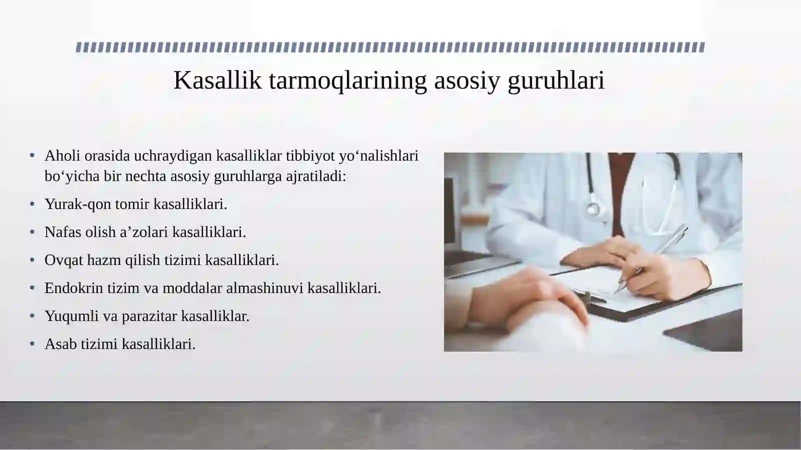 Taqdim etilgan statistik jadvallar asosida kasallik tarmoqlari, ko‘rastkichlarini tahlil qilish. 4
