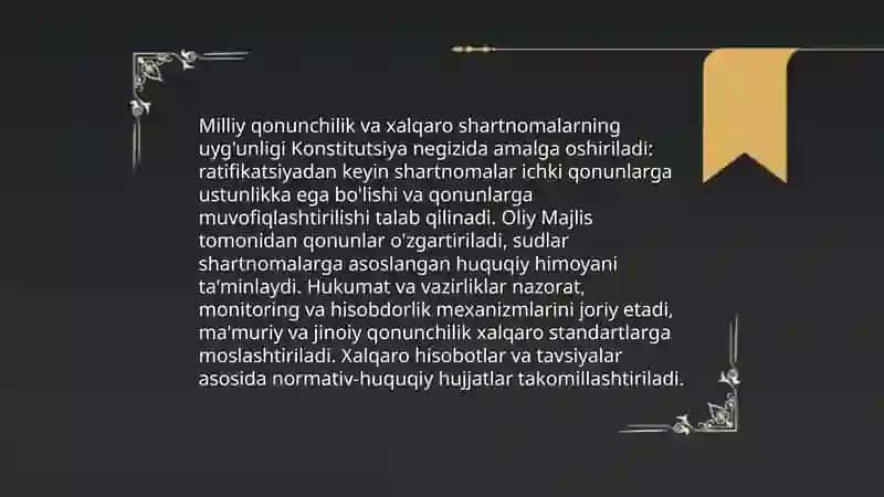 Õzbekistonda inson huquqlari va erkinlarini ta'minlash tizimi 4