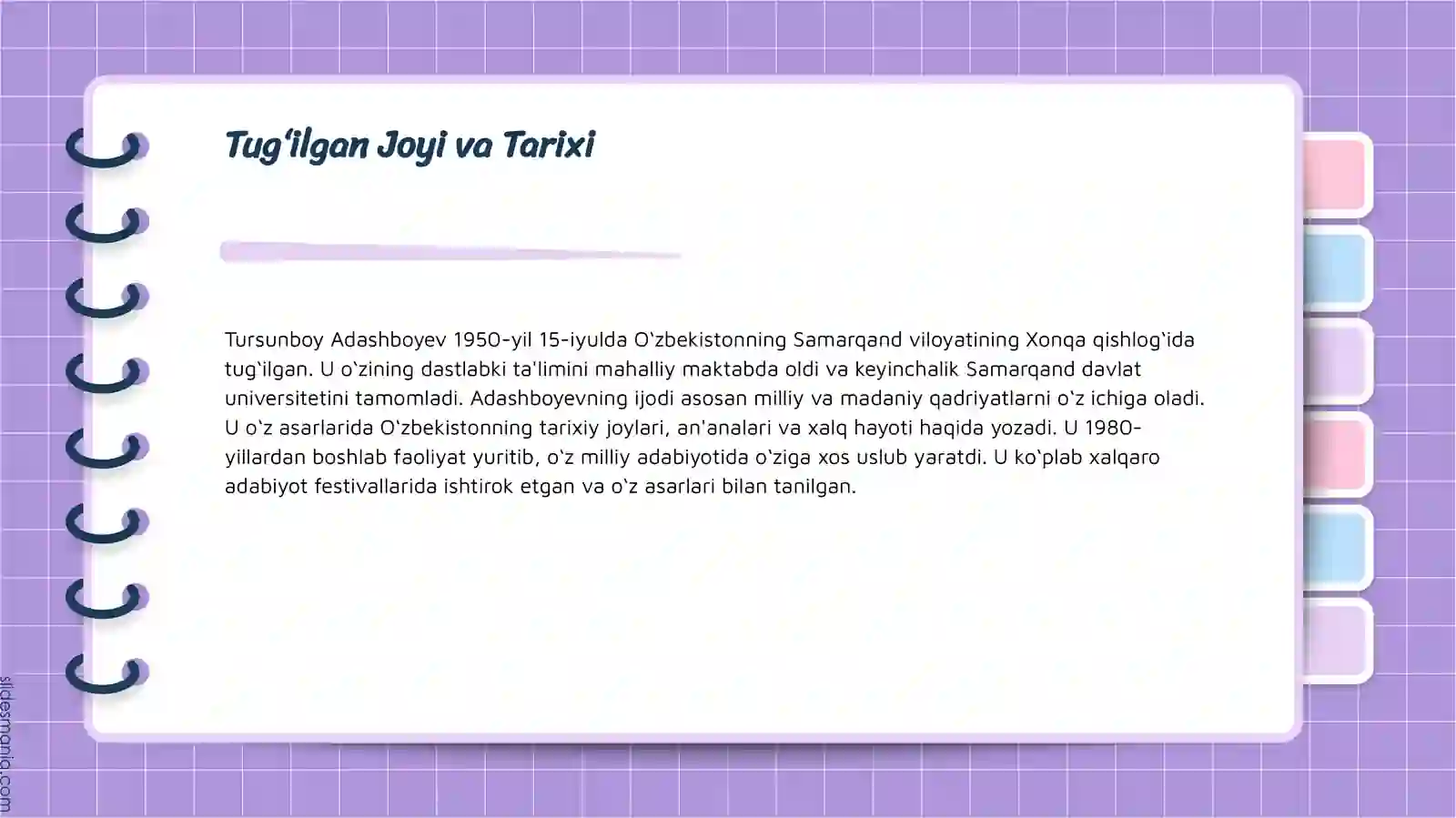 TURSUNBOY ADASHBOYEV HAYOTI VA IJODI 4