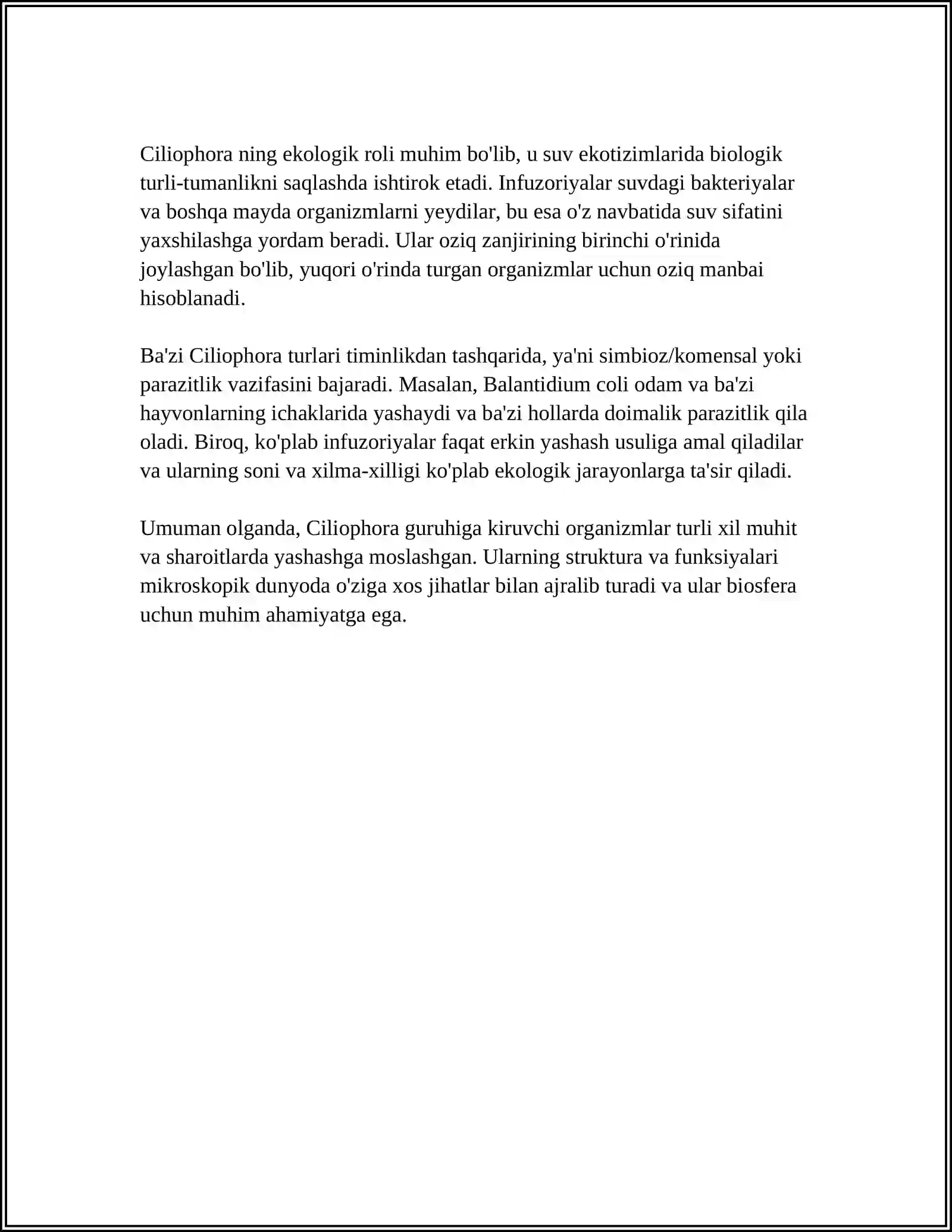 CILIOPHORA KISHIK TIPI 4