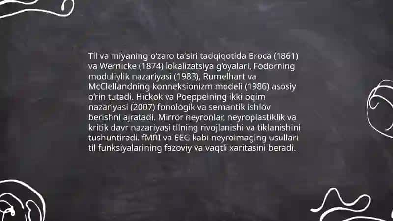 Tilshunoslikning boshqa fanlar bilan aloqalari yuzasidan nazariyalarni oʻrganish 4