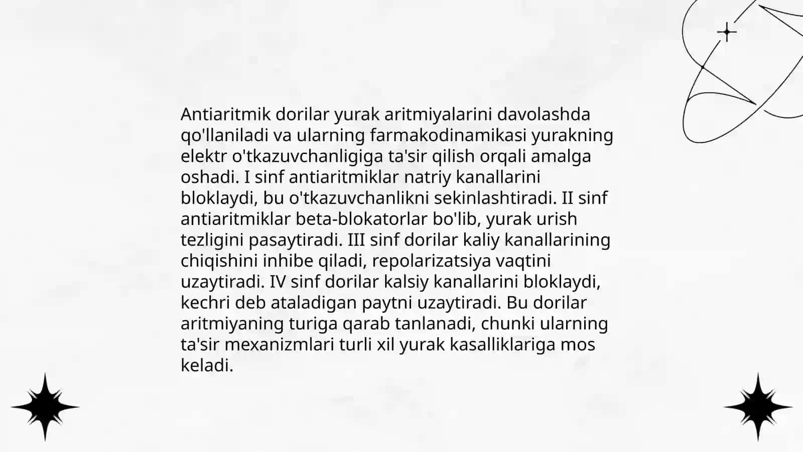 Antiaritmik dori vositalari klinik farmokologiyasi 4