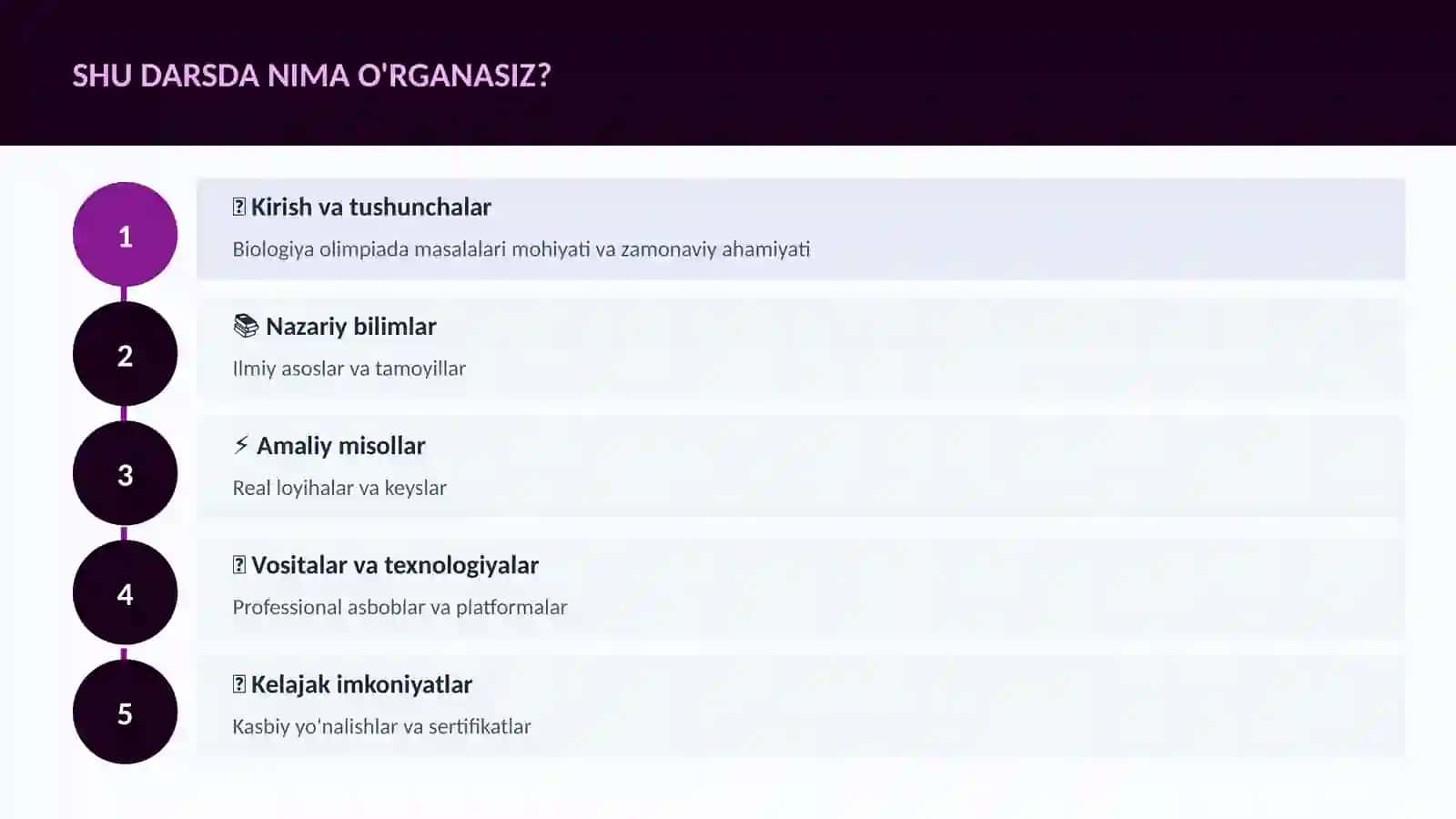 Biologiya olimpiada masalalari 4