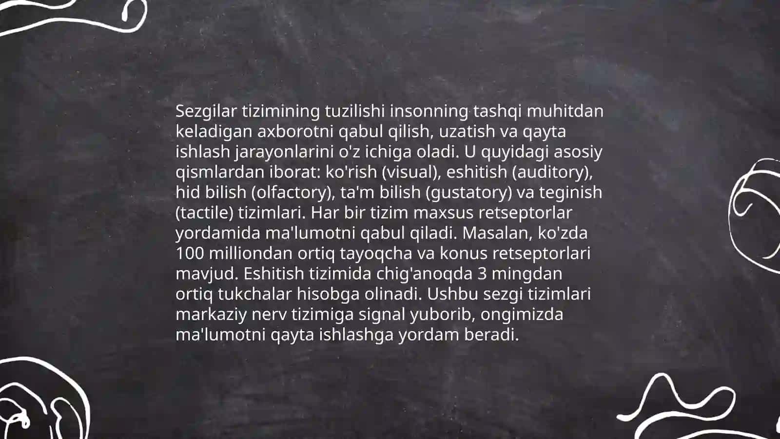 Sezgilar haqida umumiy tushuncha va uning nerv fiziologik asoslari 4