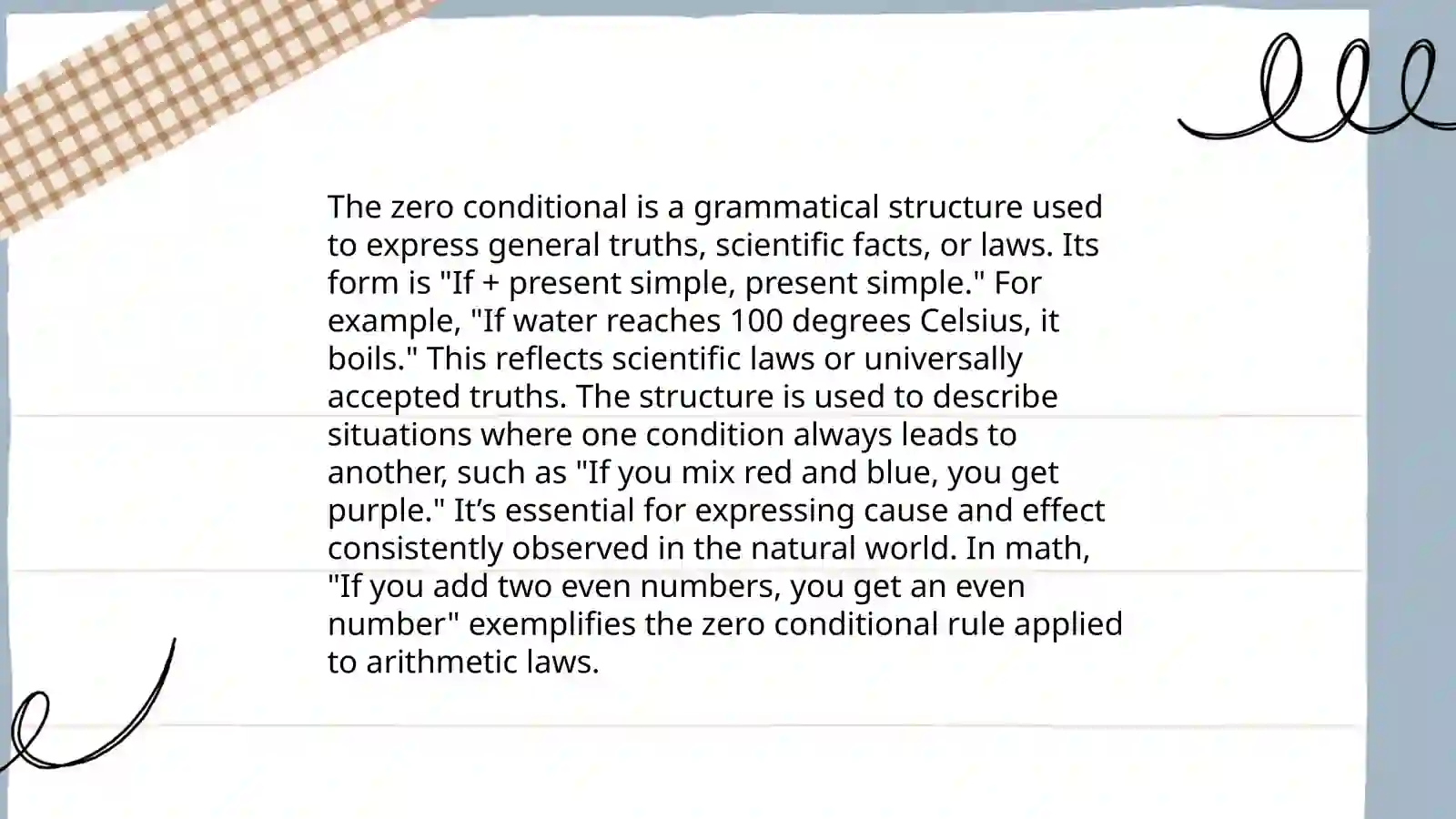 Zero Conditional: Weather Patterns 4