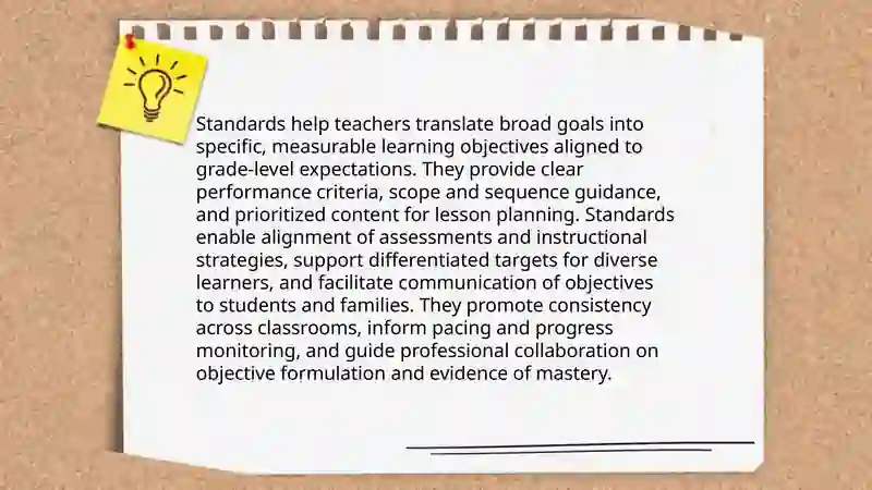 Standards Support Teachers in Lesson Planning 4