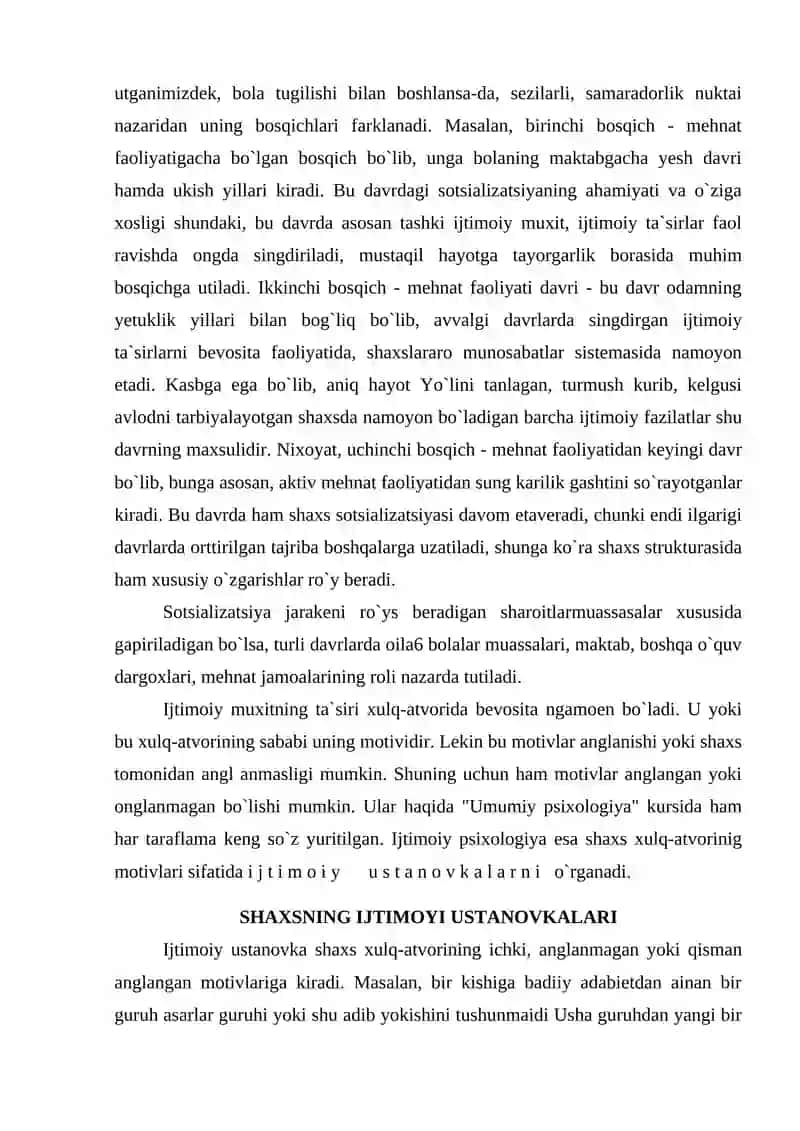 Shaxsni o`rganishning ijtimoiy psixologiyasi 4