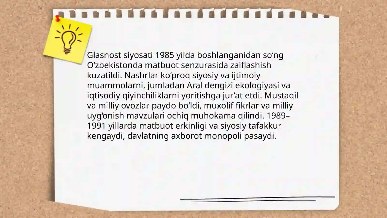 Qayta qurish” yillarida O’zbekistondagi ijtimoiy-siyosiy vaziyat 4