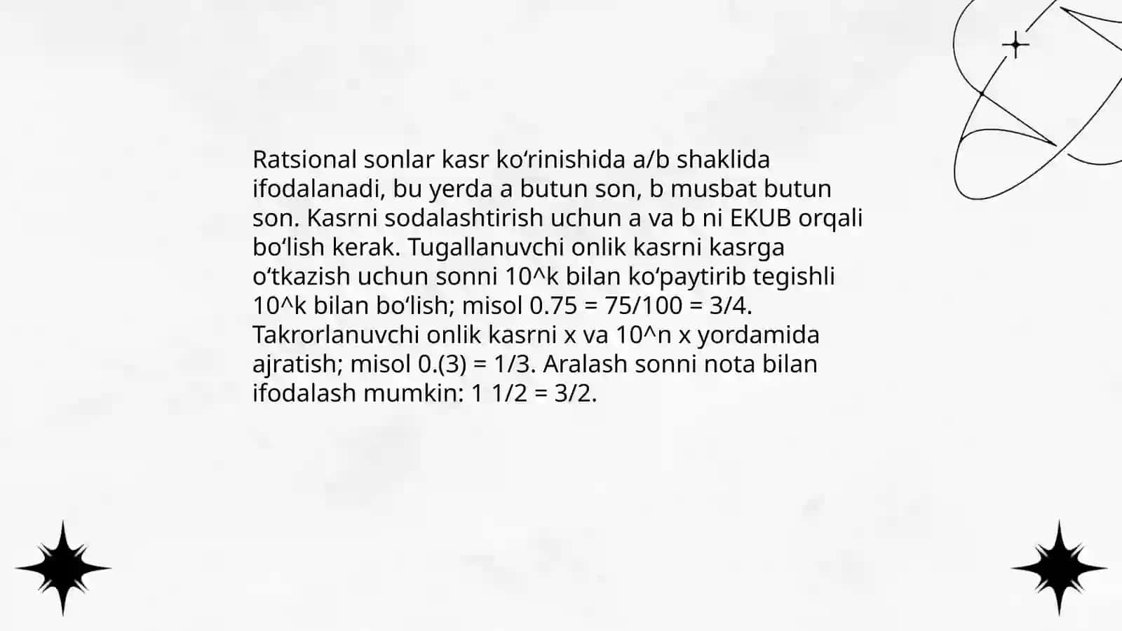 Ratsional sonlar 4