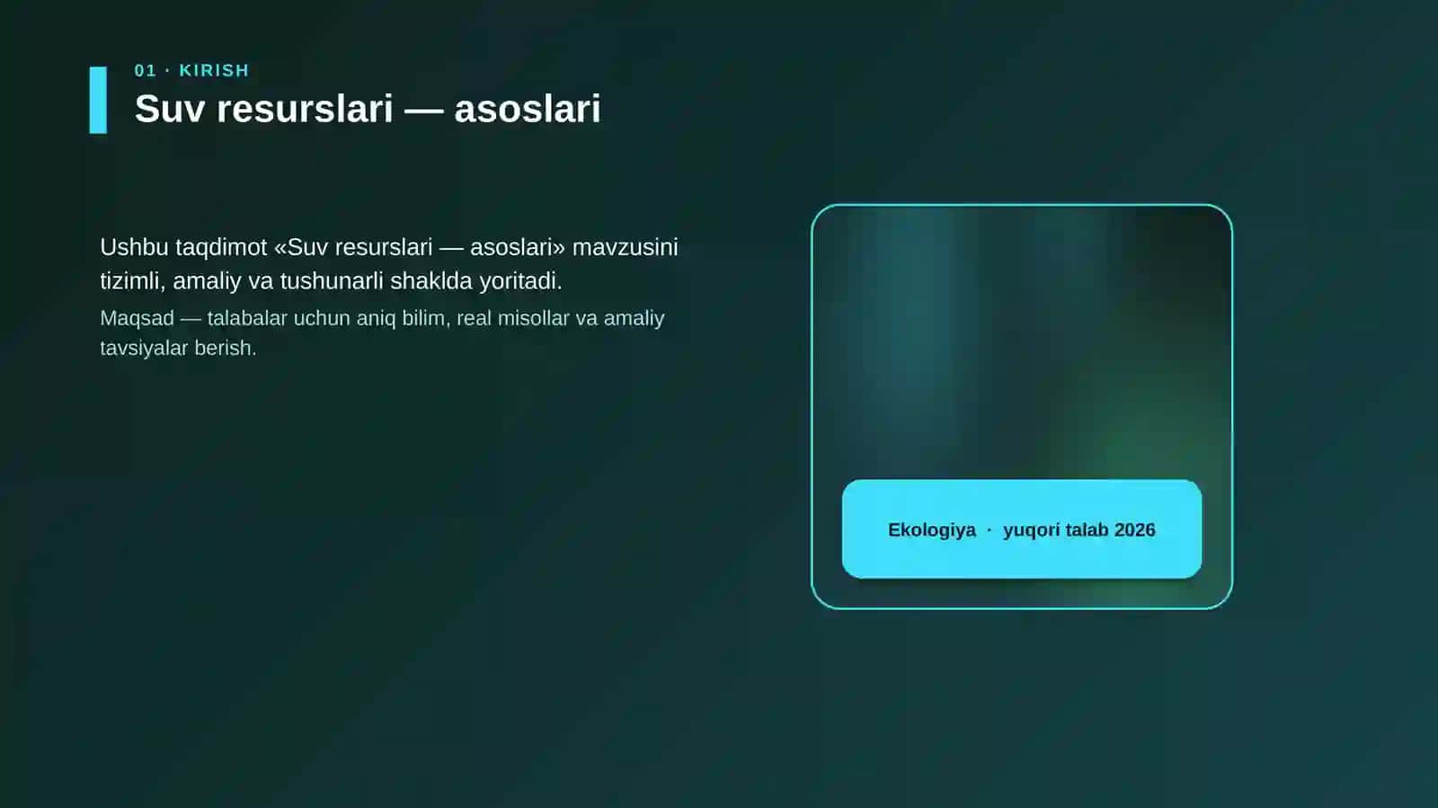 Suv resurslari — asoslari 4