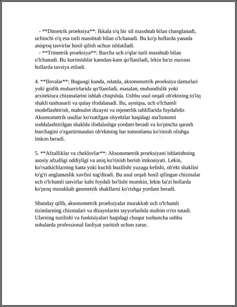 AKSONOMETRIK PROEKSIYALAR 4