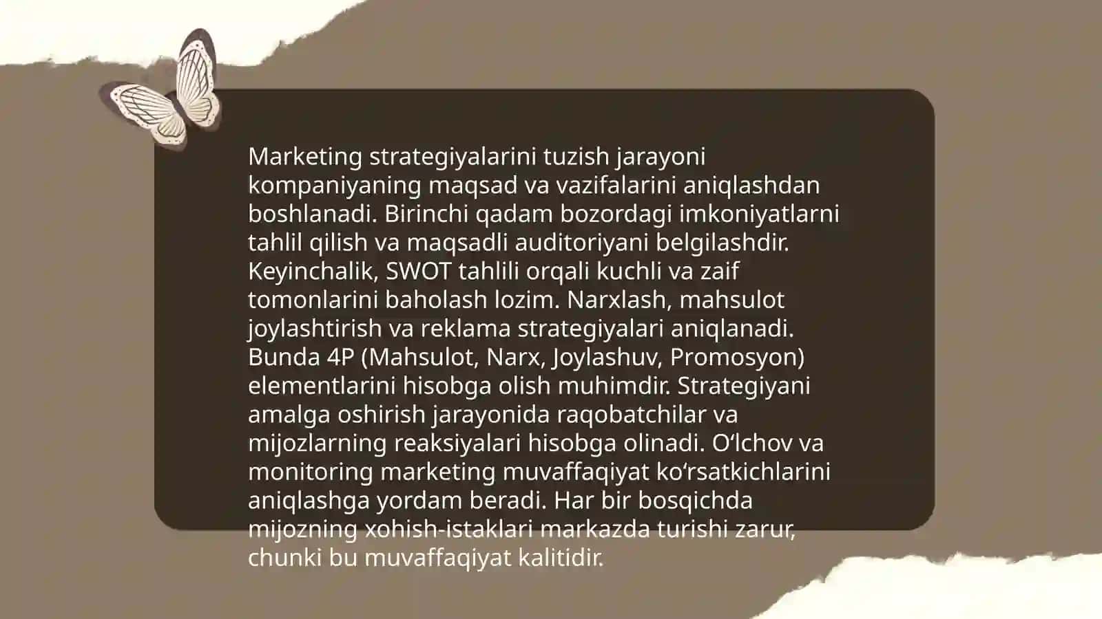 "Strategik marketing" fanining mohiyati va predmeti 4