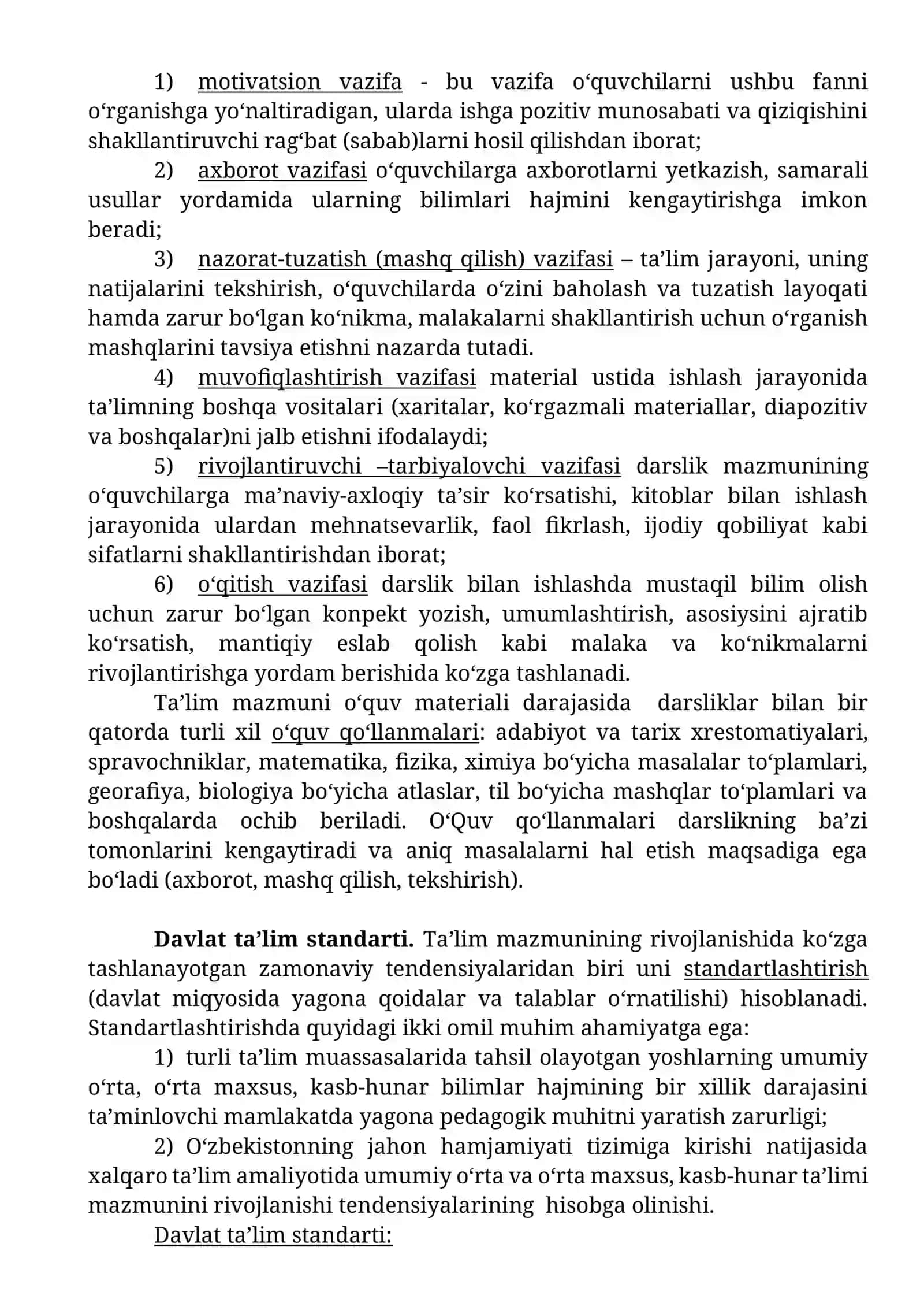 Ta’lim mazmunini belgilovchi me’yoriy hujjatlar 4