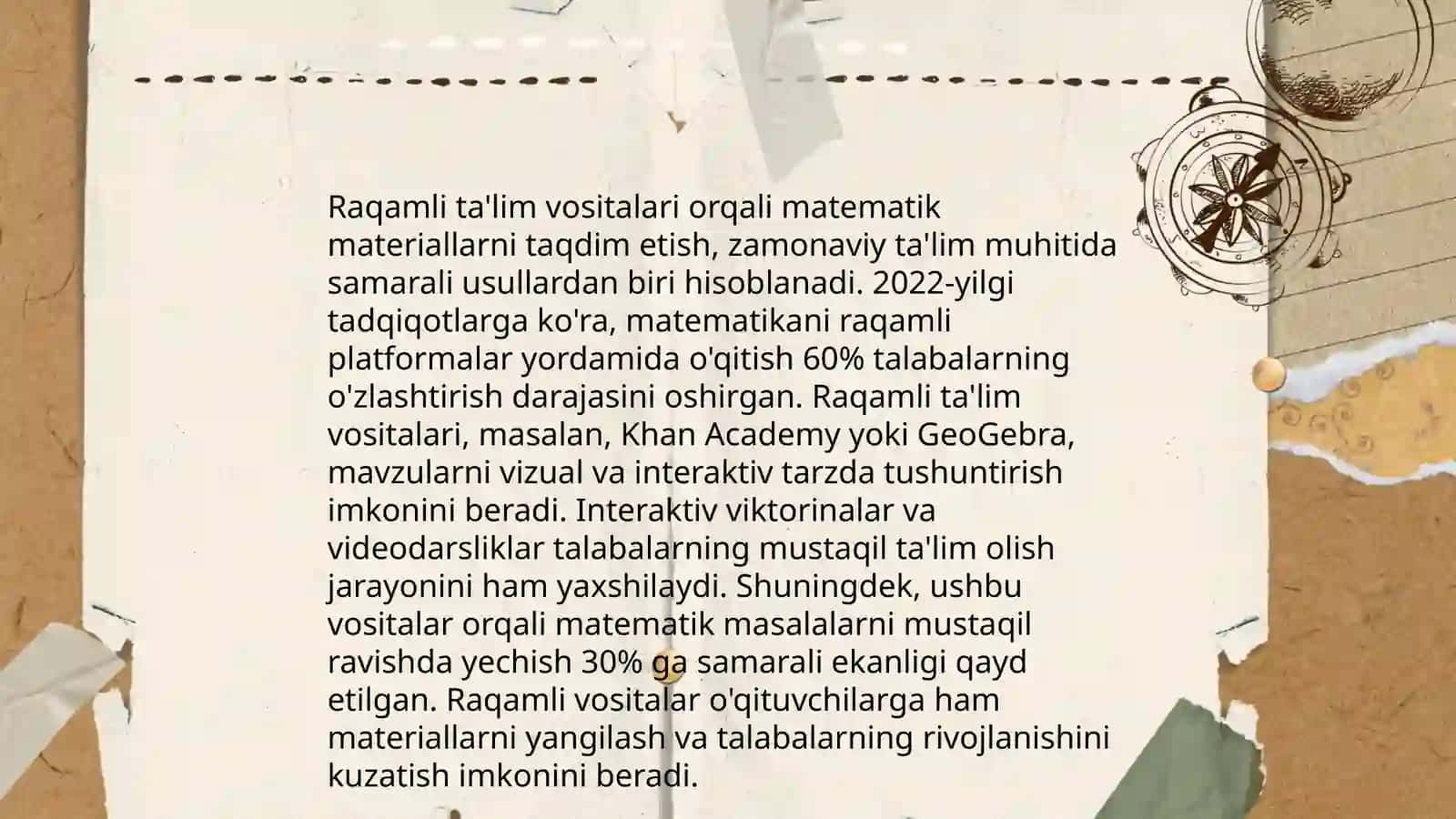Matematikani oʻqitishda axborot texnologiyalaridan foydalanish metodikasi 4