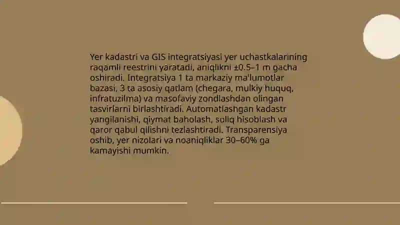 Yer resurslarini boshqarishda geografik axborot tizimlarining o'rni 4