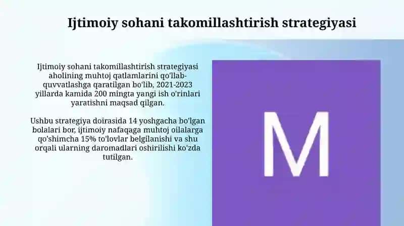 OʻzbResPrSh.M.ning29.12.2020dagiOliyMajlisgaMurojaatnomasidagikoʻrilganustuvormasalalar 4