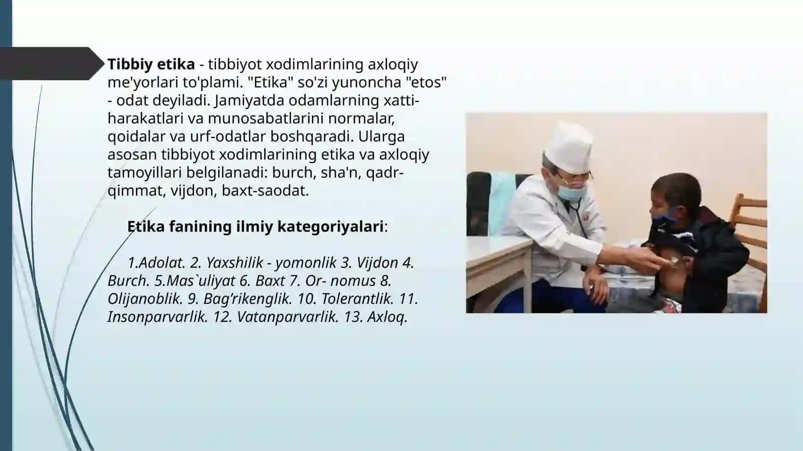 BIOETIKA VA DEONTOLOGIYA ASOSLARINI XIRURGIK BEMORLARNI QABUL QILISHDA QO'LLASHNING AHAMIYATI 4