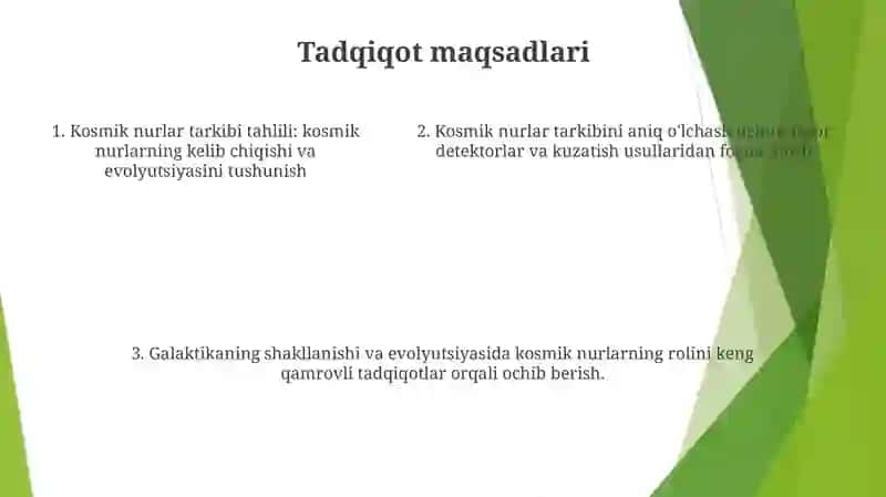 Kosmik Nurlar Tarkibini OʻRganish 4