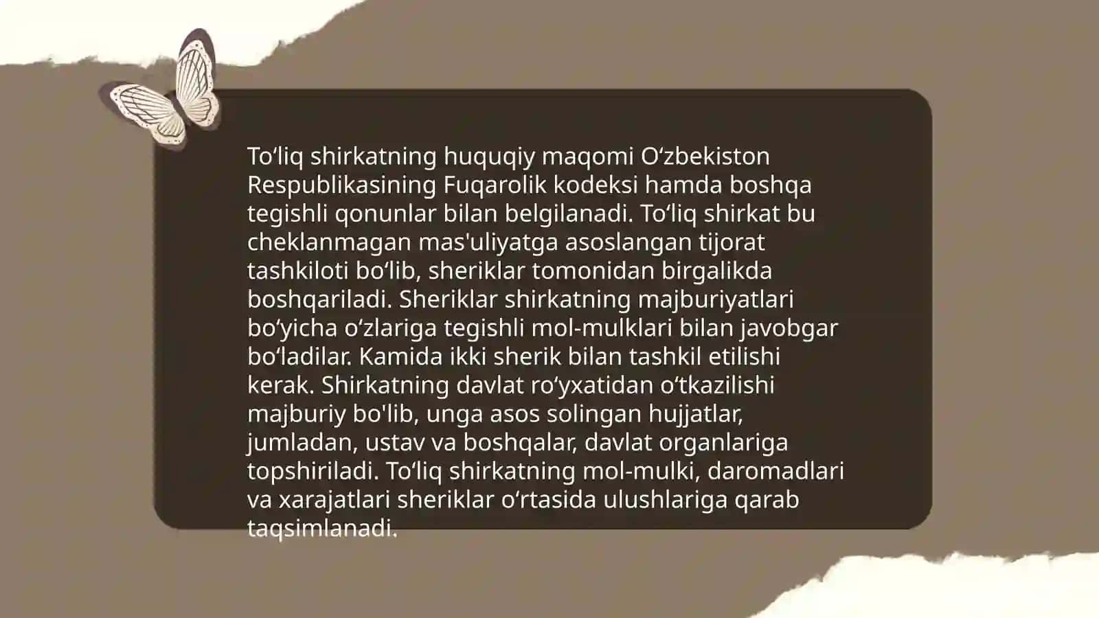 Toʻliq shirkat va yuridik shaxs tushunchasi 4