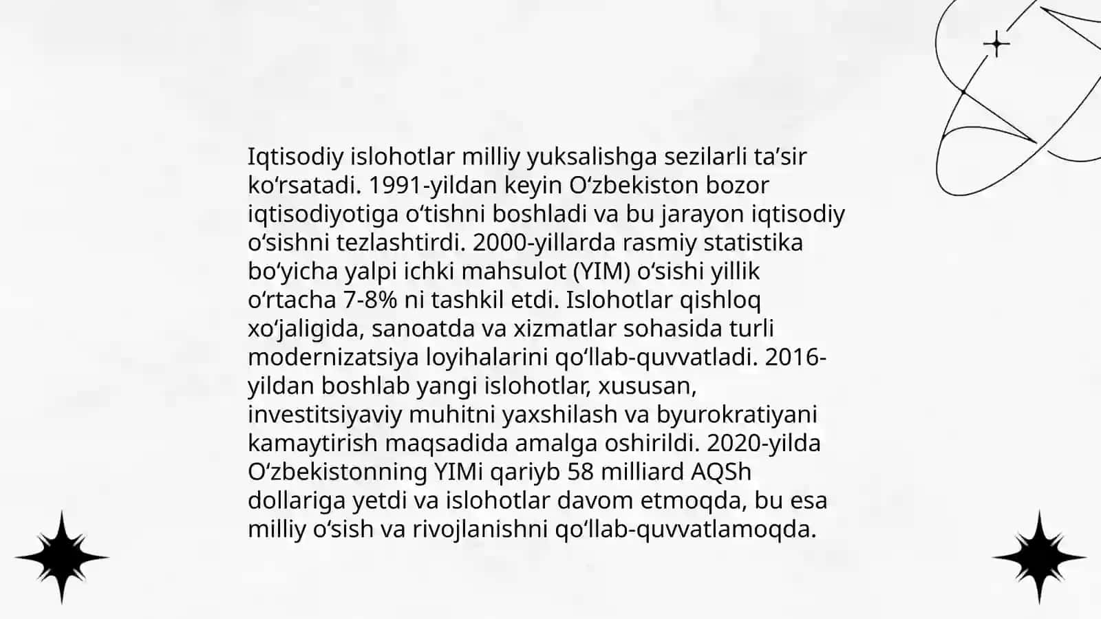 Oʻzbekiston:"Milliy tiklanishdan Milliy yuksalish sari" 4
