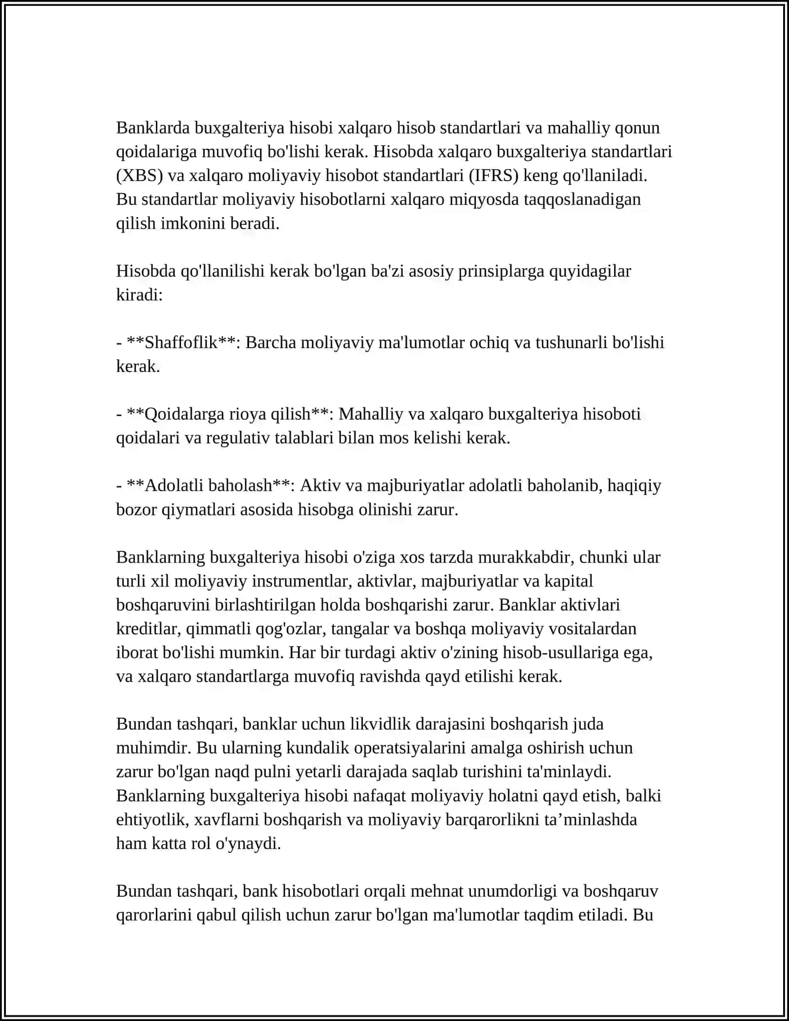 BANKLARDA BUGALTERIYA HISOBI 4