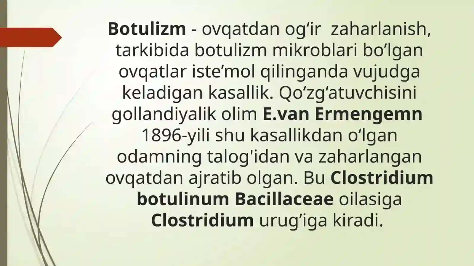 Botulizm qo'zg'atuvchisi haqida ma’lumot 4