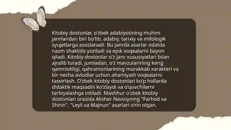 Kitobiy dostonlar 4