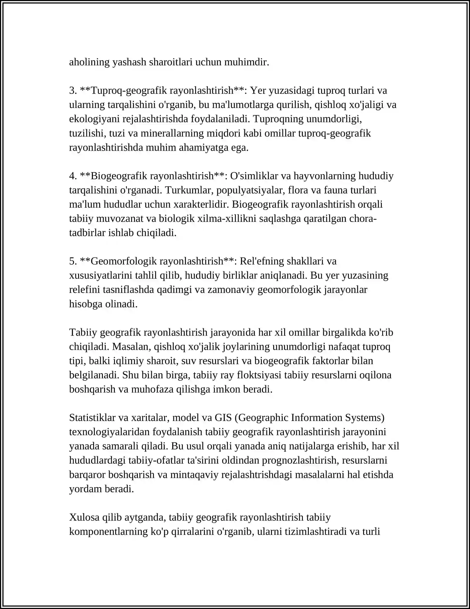 TABIIY GEOGRAFIK RAYONLASHTIRISH 4