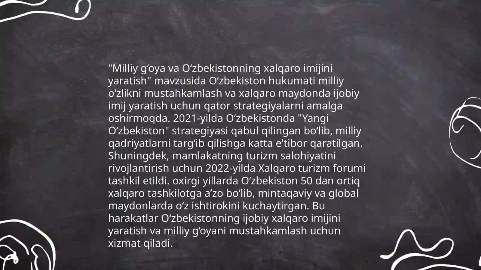 Milliy g‘oyaning O‘zbekistonning xalqaro mavqeyini mustahkamlashdagi o‘rni 4