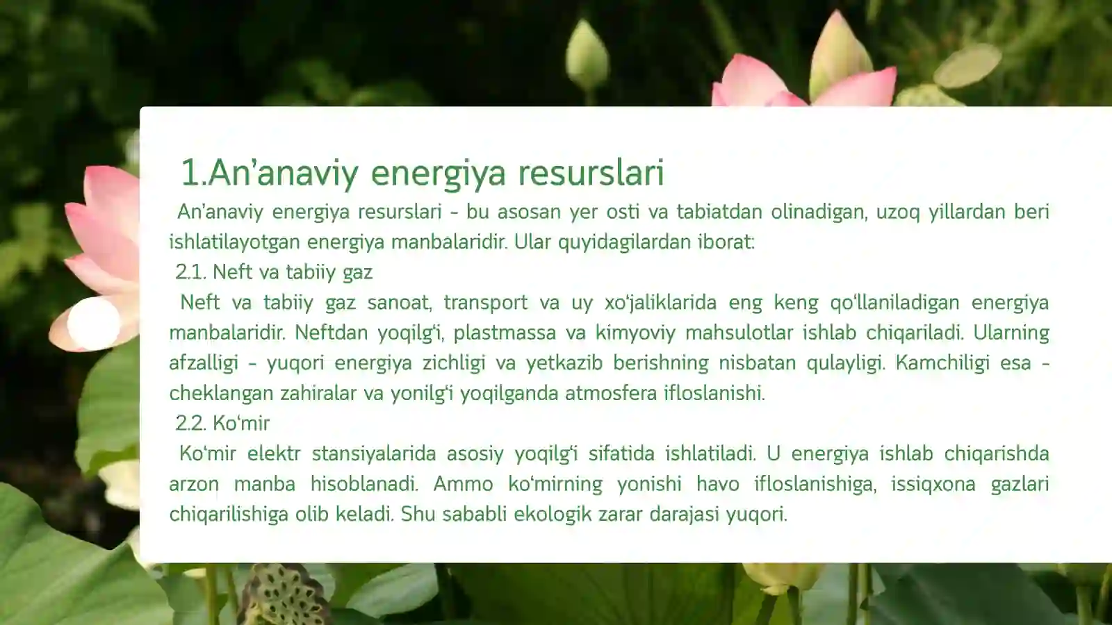 Energiya resurslari va muqobil energiya manbalari 4