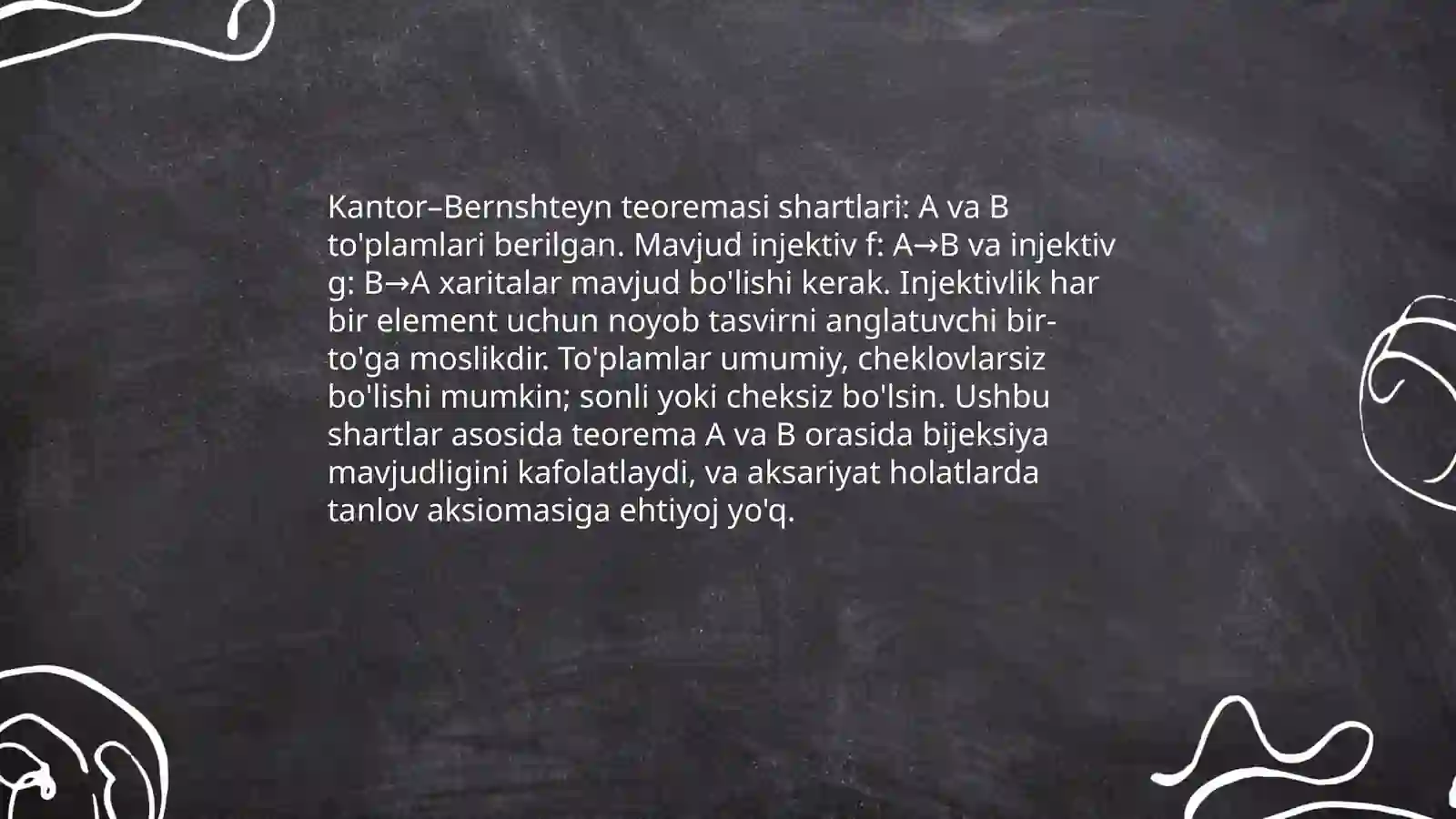 Kantor-Bernshteyn teoremasi 4