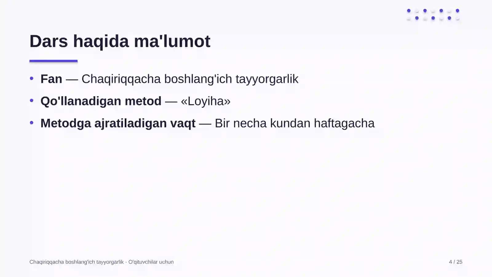 chaqiriqqacha boshlang'ich tayyorgarlik darslarida loyiha metodidan foydalanish 7148 4