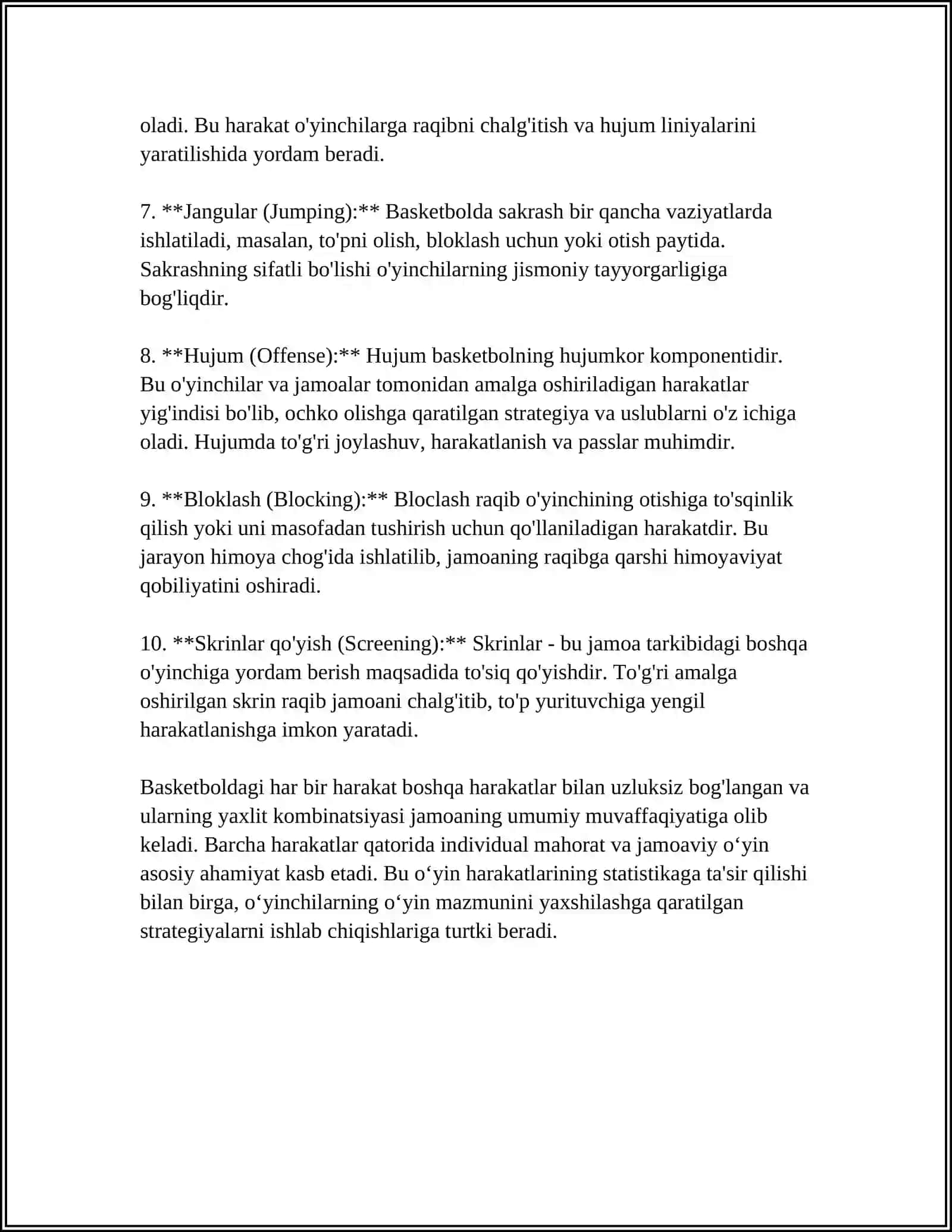 Basketbol sport turida harakatli o'yinlar yordamida harakat sifatlarini rivojlantirish 4