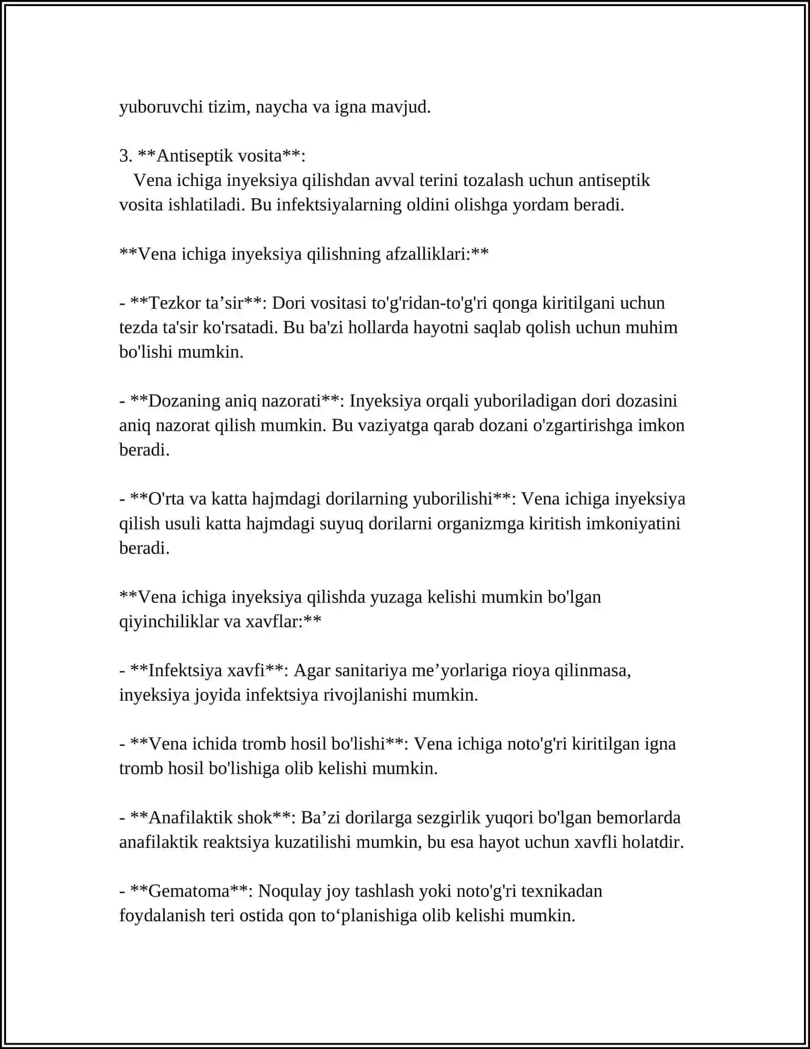 VENA ICHIGA INYEKSIYA QILISH TEXNIKASI 4