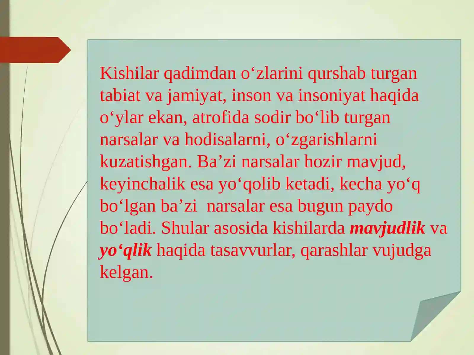 Ontologiya, gnesologiya va ong falsafasi 4