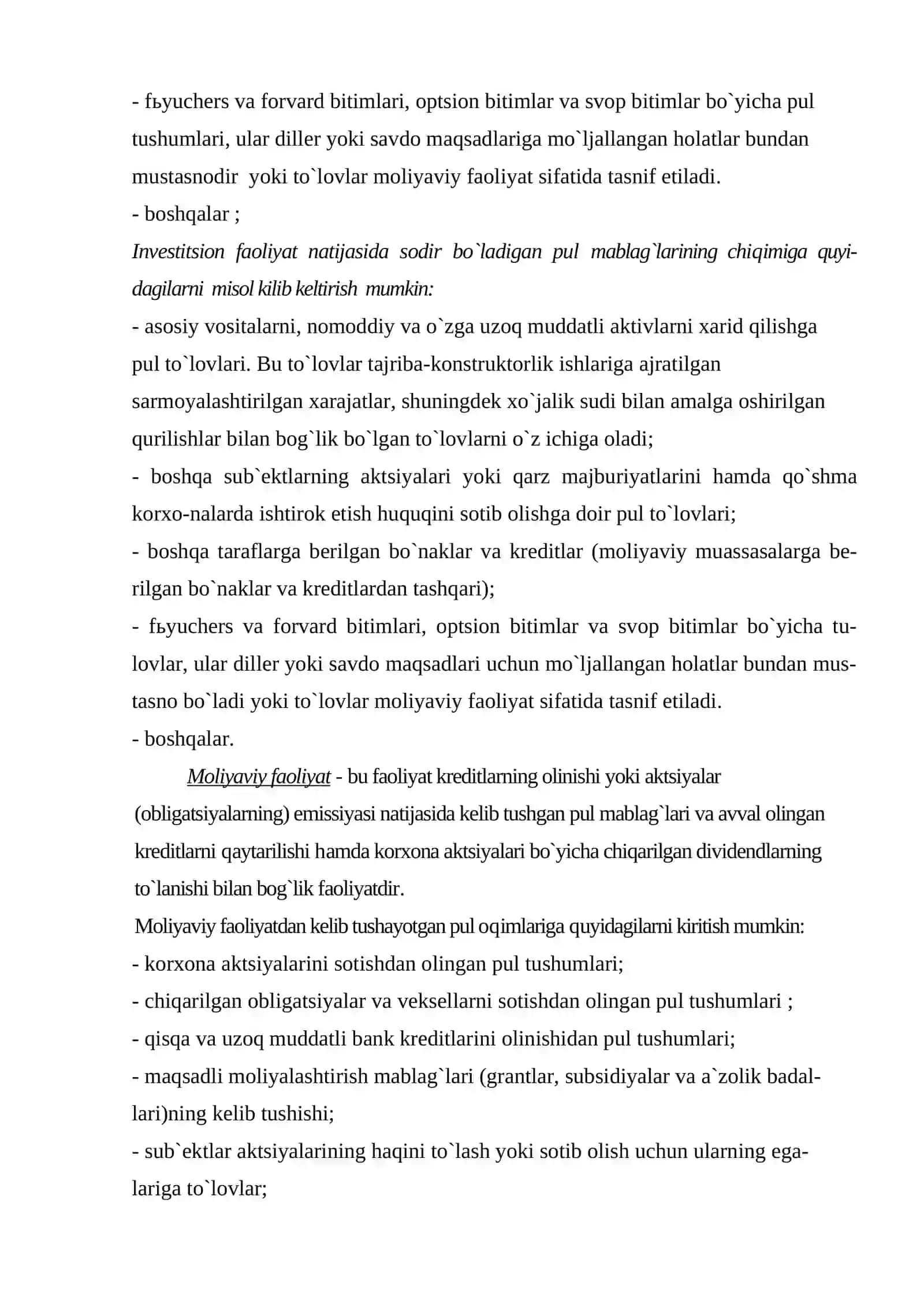 Pul oqimlari 4
