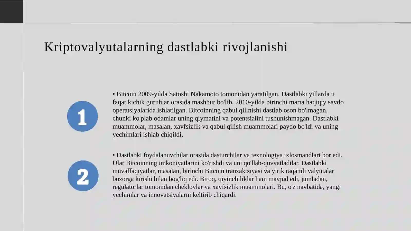 Kriptovalyutalar tarixi va tasnifi 4