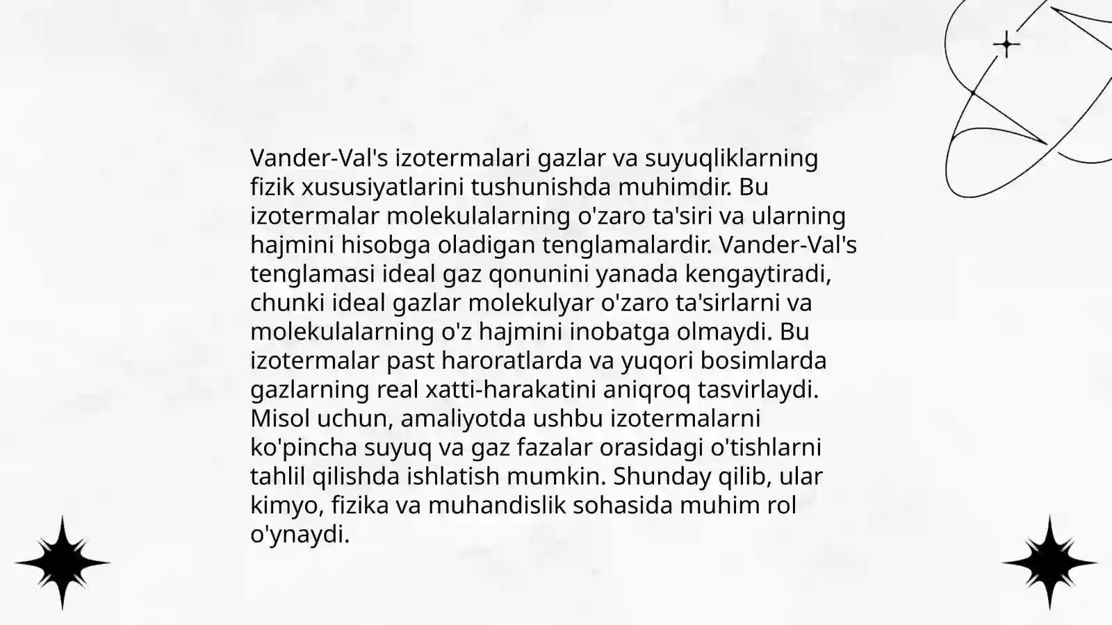Vander-Vals tenglamalari va Vander-Vals izotermalari va tahlili 4