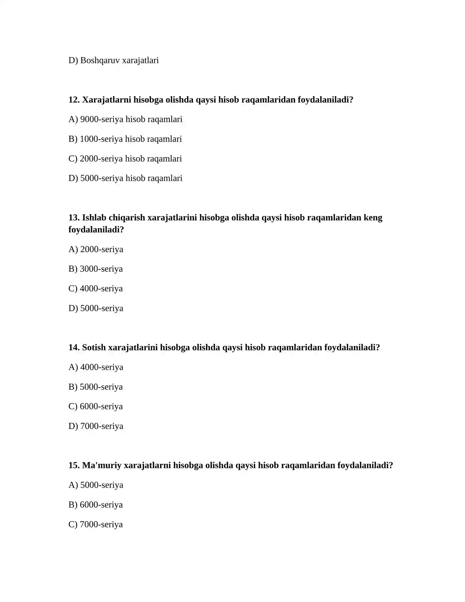 Xarajatlarni turkumlash va ularning hisobi 4