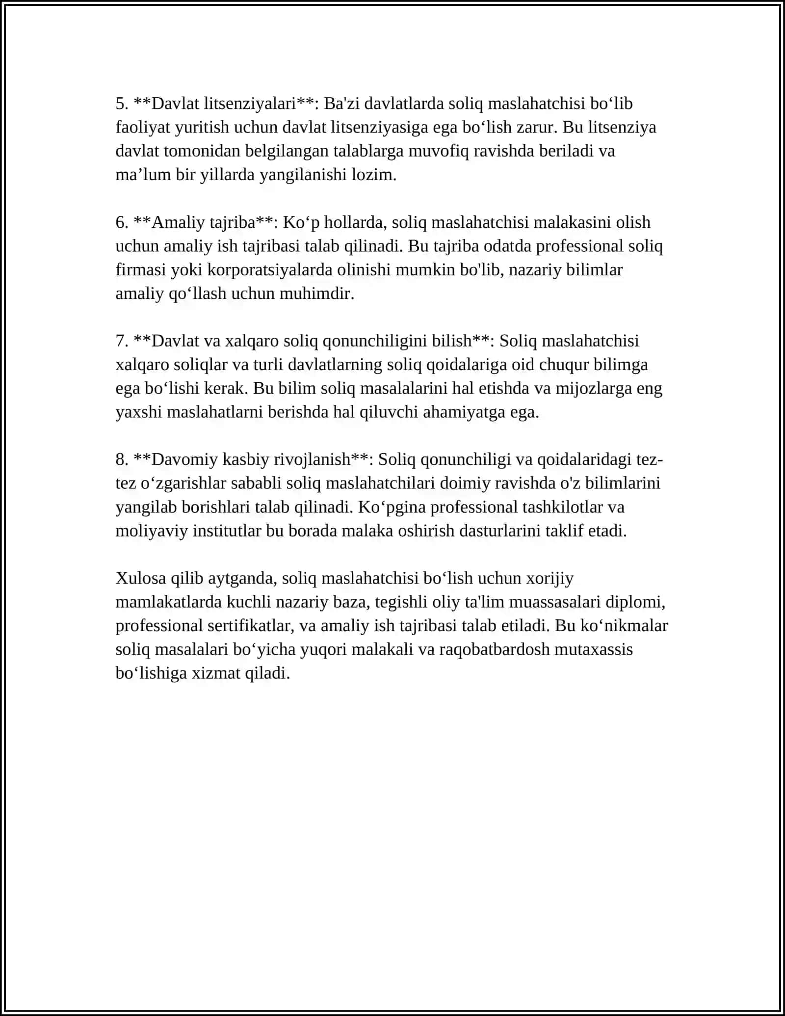 XORIJIY MAMLAKATLARDA SOLIQ MASLAHATCHILARINI TAYYORLASH VA MALAKA SERTIFIKATINI OLISH TARTIBI 4
