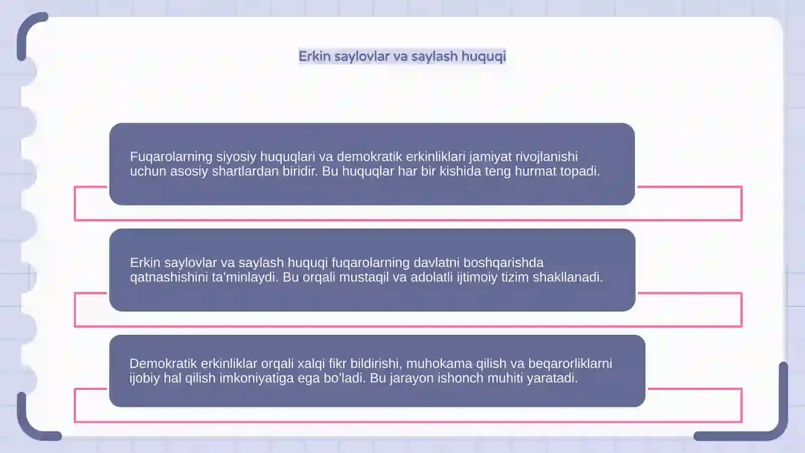Fuqarolarning siyosiy huquqlari va demokratik erkinliklari 4