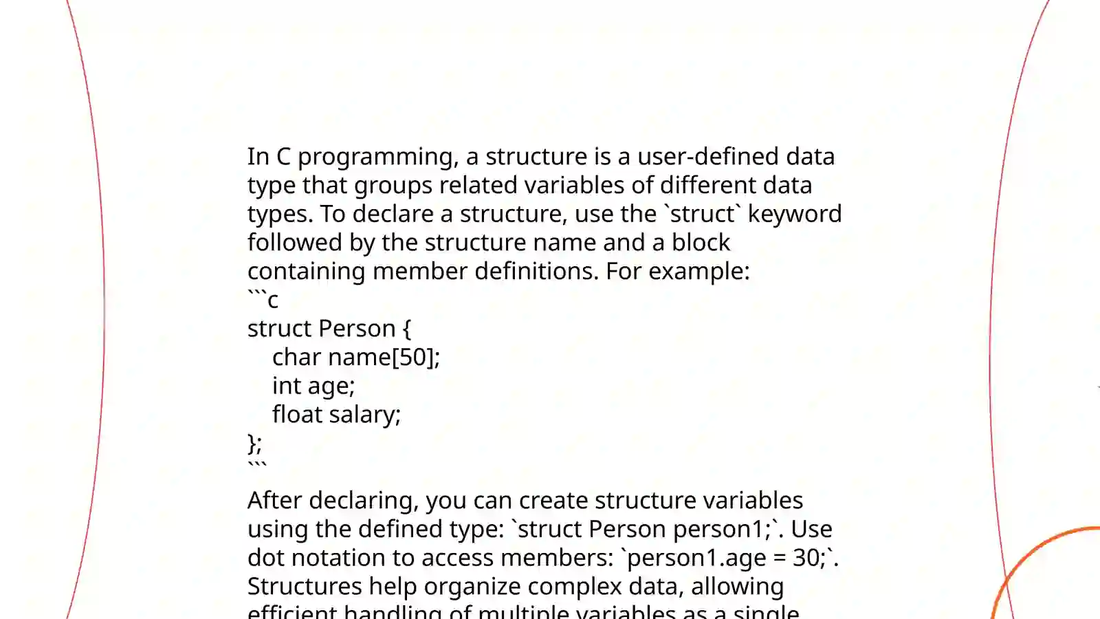 Introduction to structure and how to declare structure variables 4