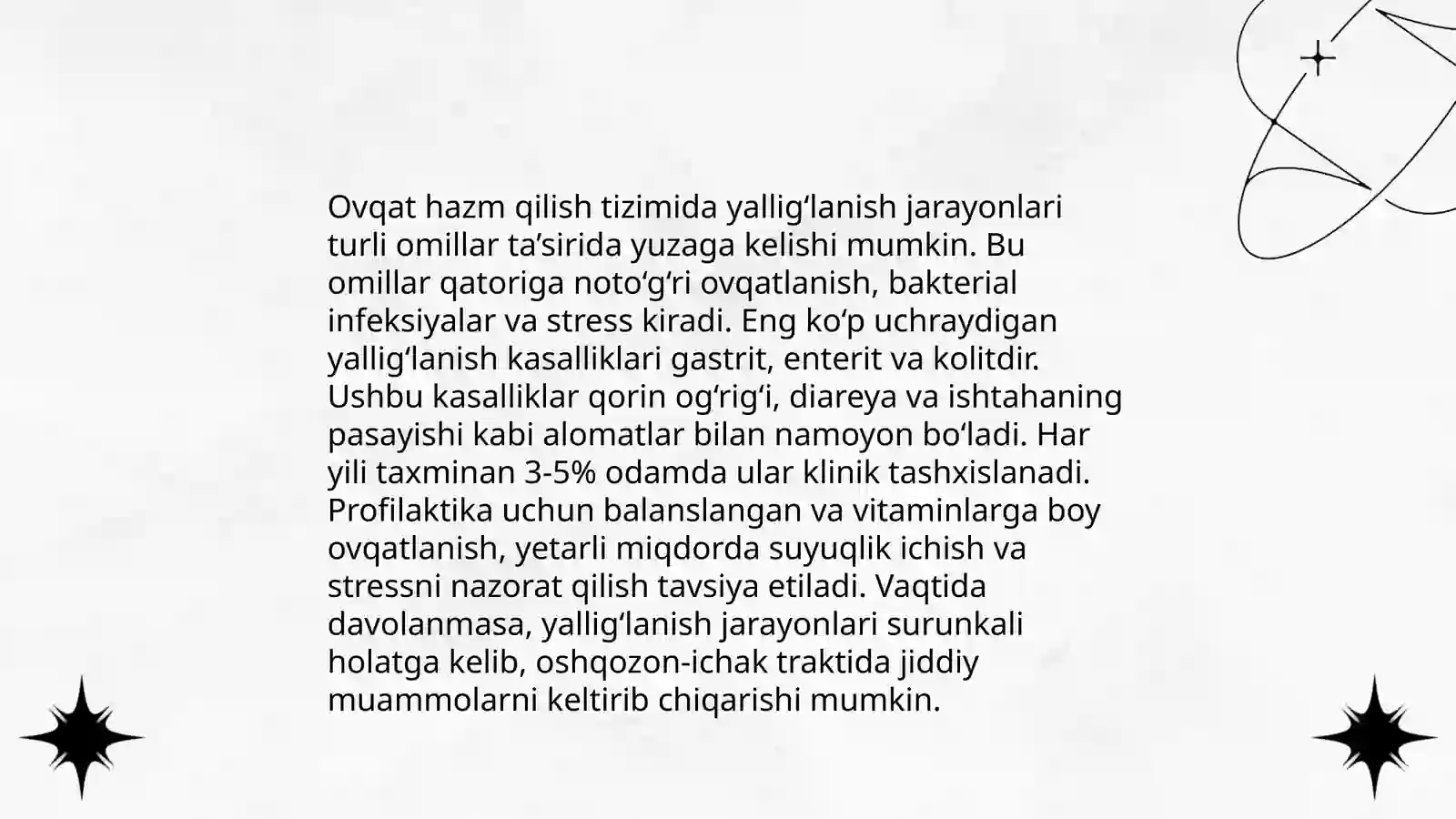 Hazm qilish tizimidagi patalogik oʻzgarishlar, umumiy etiologiya va patogenizi 4
