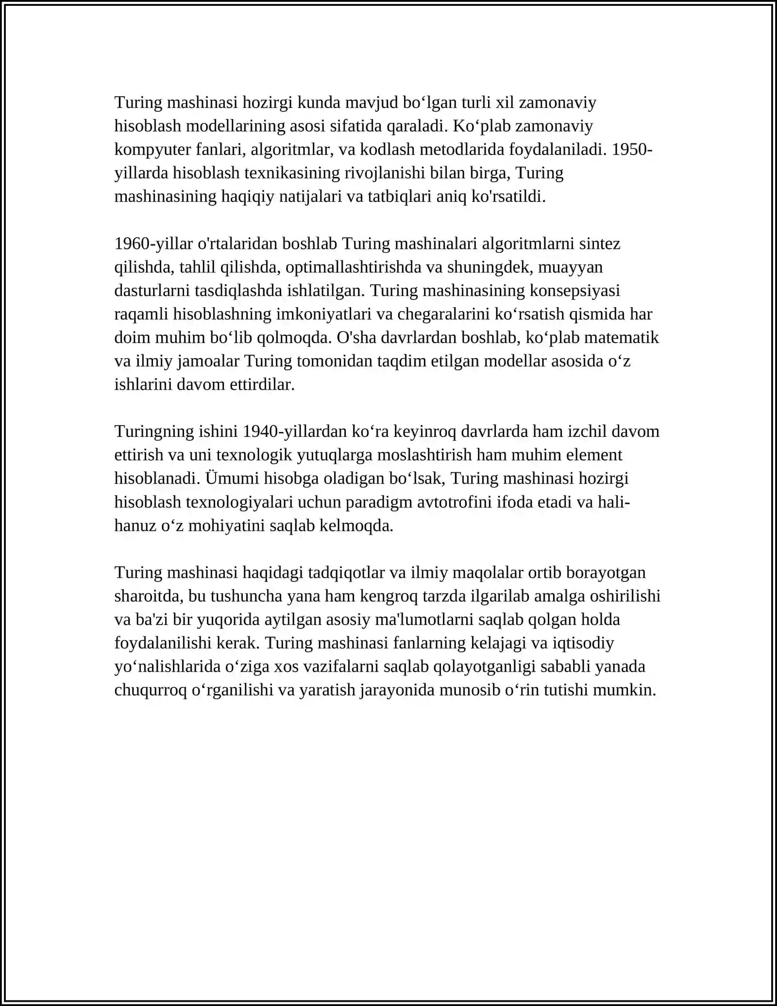 TYURING MASHINASI 4