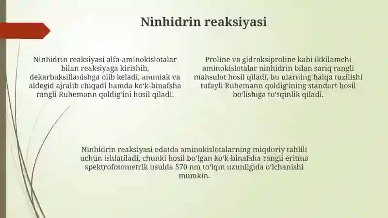 Aminokislotalar va oqsillarga xos reaksiyalar 4
